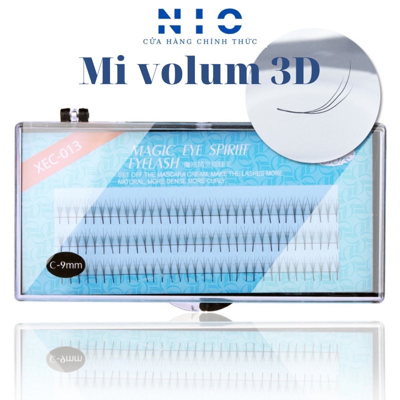 Mi volum 3D xanh XEC-013 , dùng cho thợ nối mi  , cửa hàng dụng cụ nối mi , dụng cụ làm móng , keo nối mi , sơn gel , mó