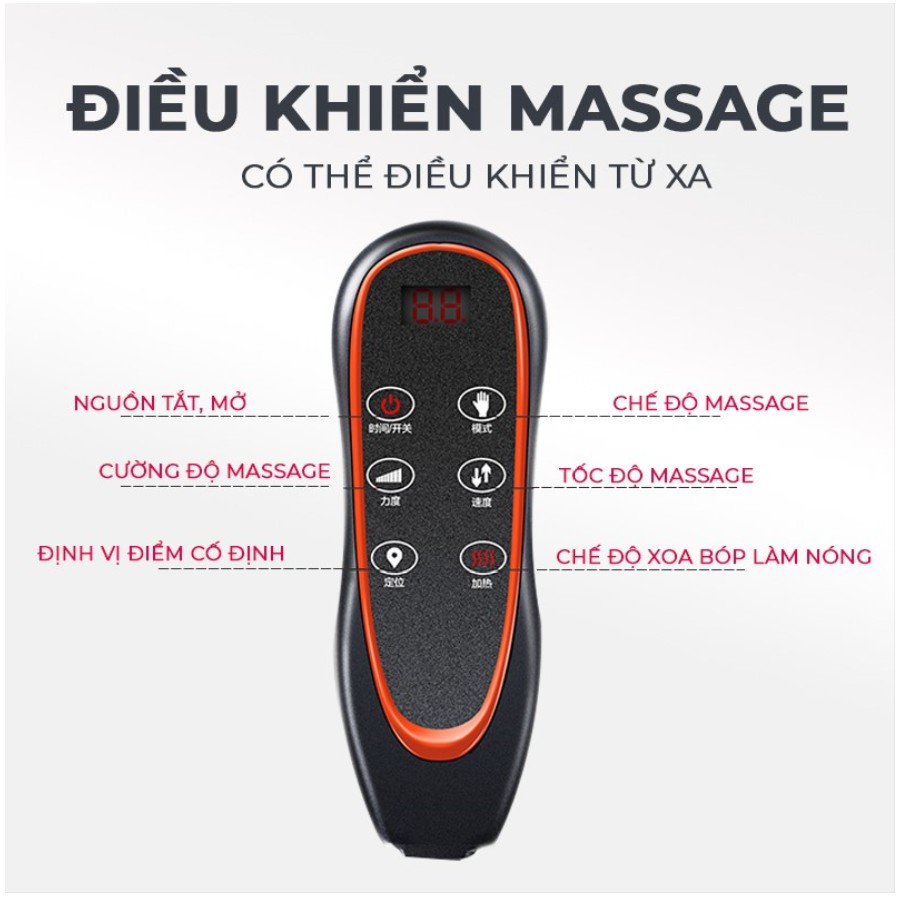 ĐỆM MASSAGE ĐA ĐIỂM RUNG, TẶNG KÈM  GỐI HƠI