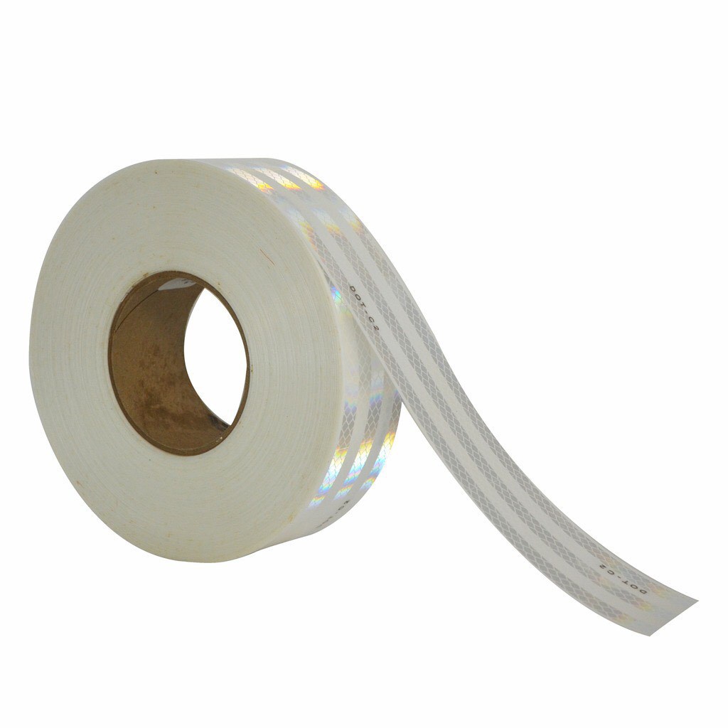 Băng keo phản quang 3M 983 Trắng, cấu trúc kim cương, sáng, bền màu (53.5mm x 1m) - Thinksafe