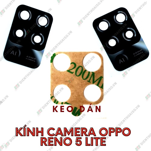 Mặt kính camera oppo reno 5 lite có sẵn keo dán