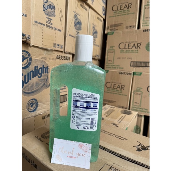 Lau sàn sunlight chai 1kg hương tinh dầu thảo mộc mẫu mới hương thơm mới