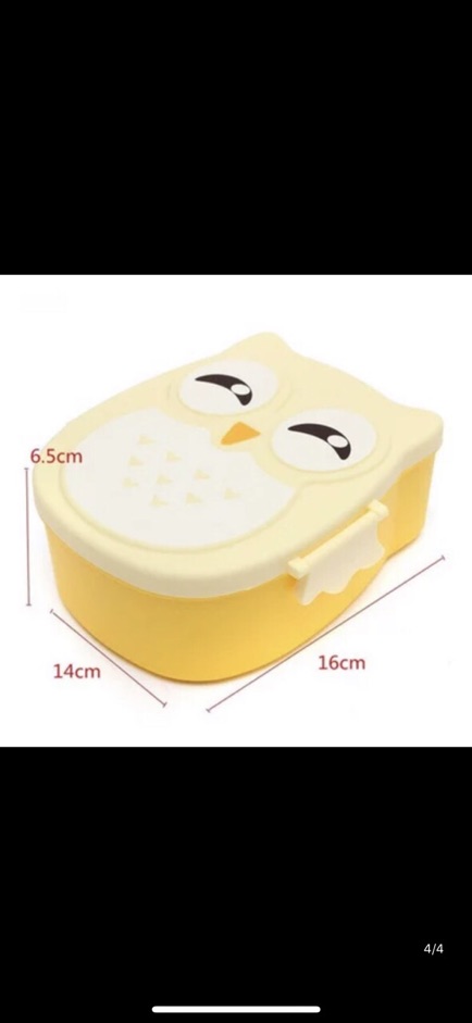 Hộp cơm cú mèo cho bé siêu cute.( tặng kèm bộ thìa dĩa)