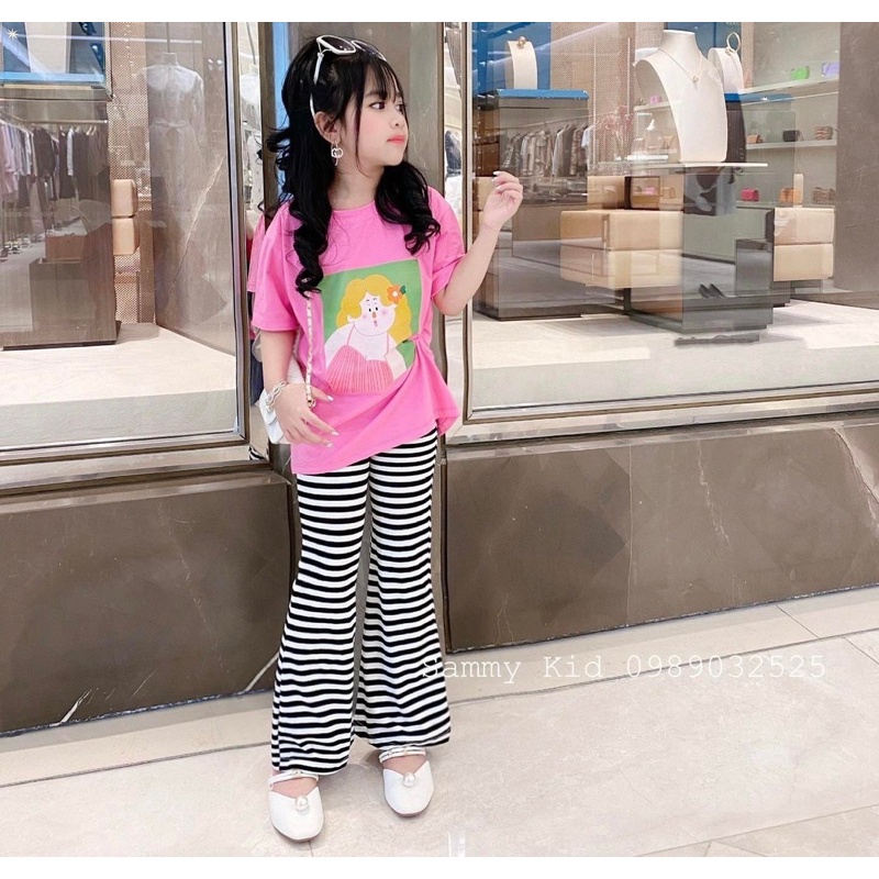 Set phông cô gái quần Loee trend 2022 cho bé gái 17-36kg nữ tính hottrend