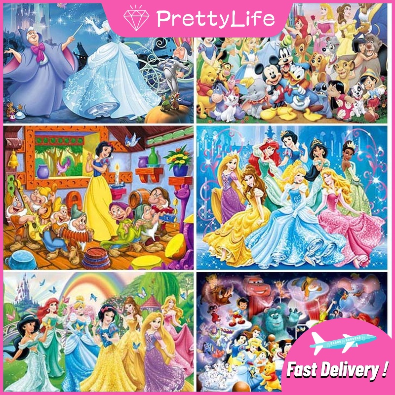 Bộ Tranh Đính Đá 5D Họa Tiết Công Chúa Và Chuột Hoạt Hình Độc Đáo Diy Dùng Trang Trí