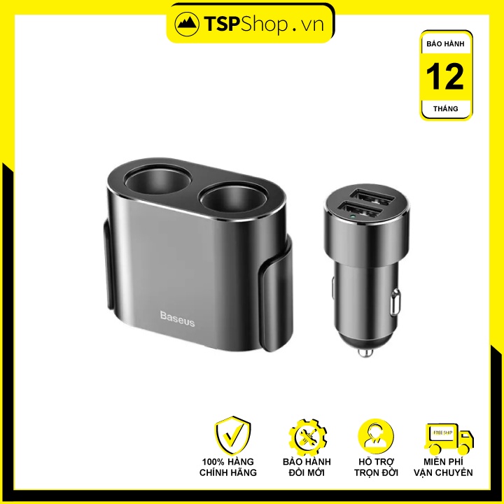Tẩu sạc đa năng tích hợp bộ chia cổng sạc Baseus High Efficiency