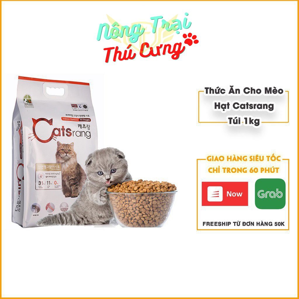 Thức ăn hạt cho mèo CATSRANG Hàn Quốc - Túi 1kg hạt Catsrang