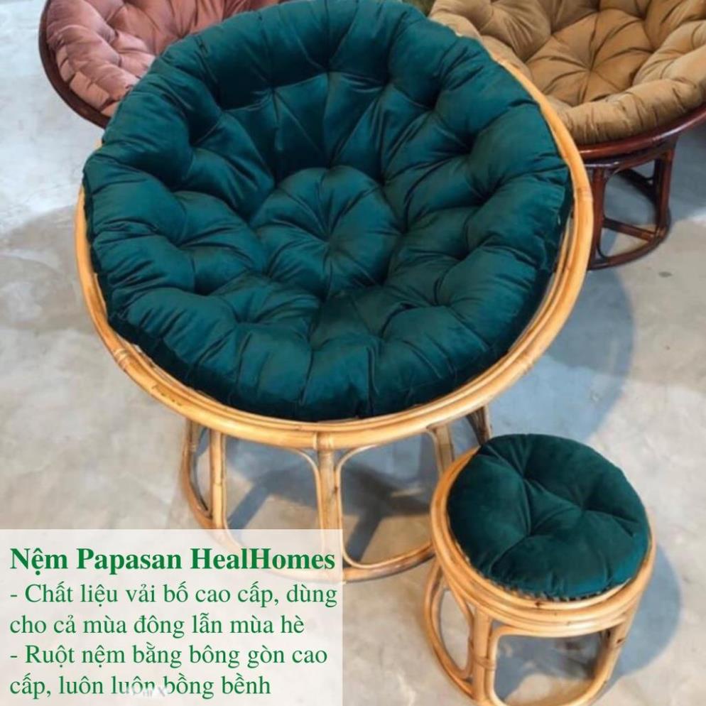 Ghế lười thư giãn Đôn Papasan mây nhựa, decor ban công nằm thư giãn đọc sách, trang trí phòng khách / HealHomes