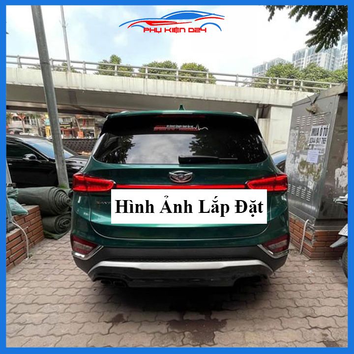 Ốp tay cốp sau có đèn led Santafe 2019-2020-2021-2022-2023 ánh sáng đỏ trang trí xe