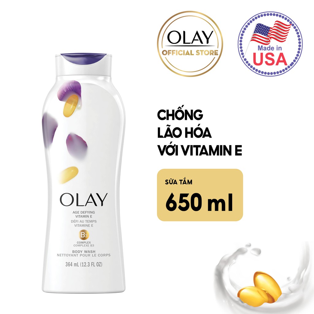 Sữa tắm Olay dưỡng da nhiều mùi hương 650ml