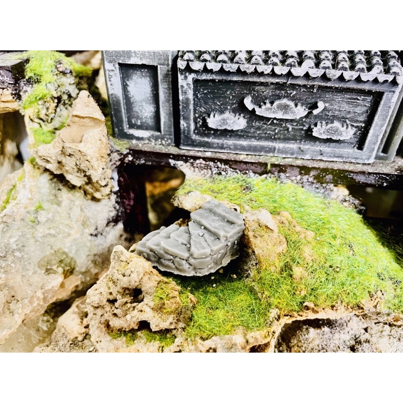 Bậc thang dáng cong mini trang trí tiểu cảnh, hồ cá, non bộ