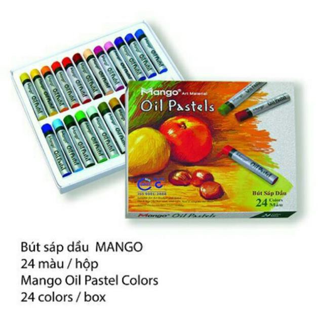 [VPPHAIHUNG] Bút sáp dầu mango cao cấp 24 màu chính hãng.