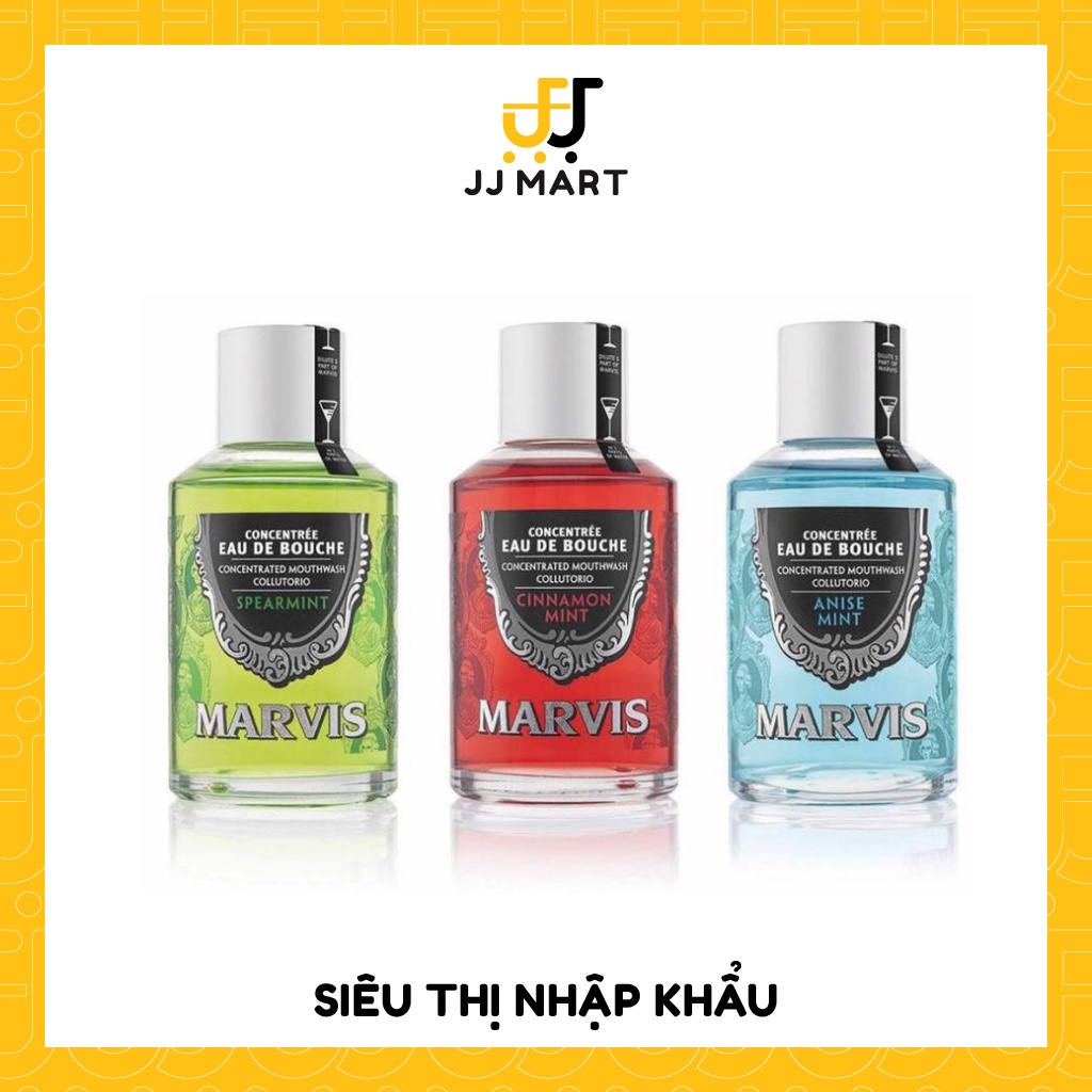 Nước Súc Miệng Marvis Collection 120ml Có 3 Mùi Vị Độc Đáo Giúp Làm Sạch Khoang Miệng, Diệt Vi Khuẩn, Làm Trắng Răng