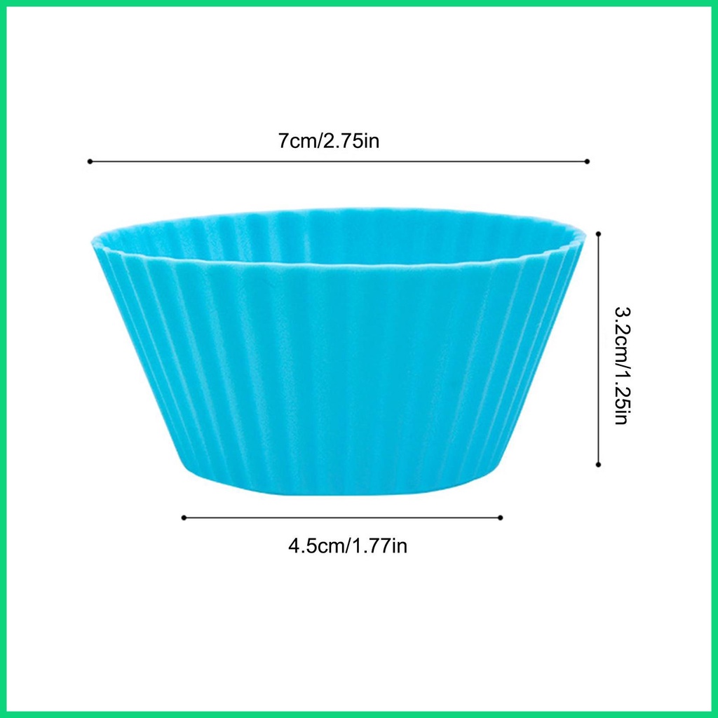 Set 11 Cốc Làm Bánh Muffin Bằng Silicone Chống Dính Tái Sử Dụng Được