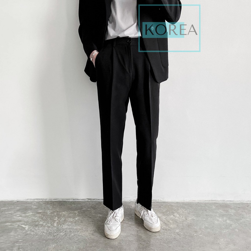 [Hình Độc Quyền] Quần baggy nam ống rộng vải Tây âu co giãn phong cách Hàn Quốc - JBA01