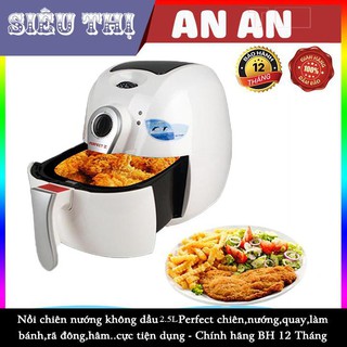 NỒI CHIÊN KHÔNG DẦU PERFECT, NỒI CHIÊN ĐA NĂNG (GLA-603) 2,5L chiên, nướng, quay, rã đông, làm bánh, hâm,…cực tiện lợi