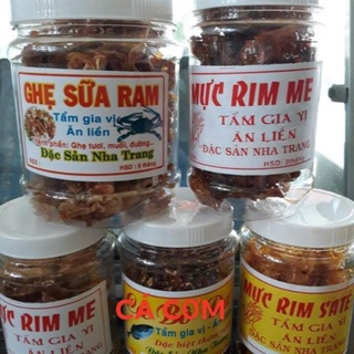 5 MÓN: ghẹ sữa .mực rim me cán .mực rim me con.mực rim sate con.cá cơm rim giòn .