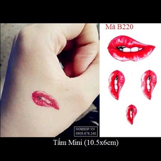 Hình xăm dán đôi môi B220
