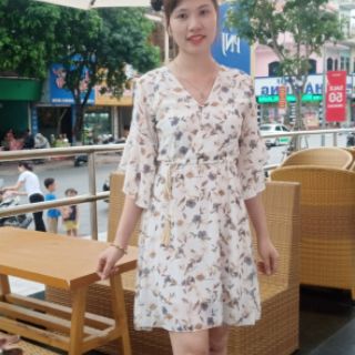 Đầm maxi tiểu thư họa tiết hoa