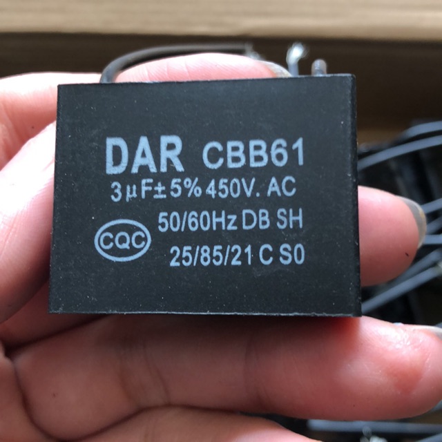 Tụ quạt 3uF -450v combo 5 tụ