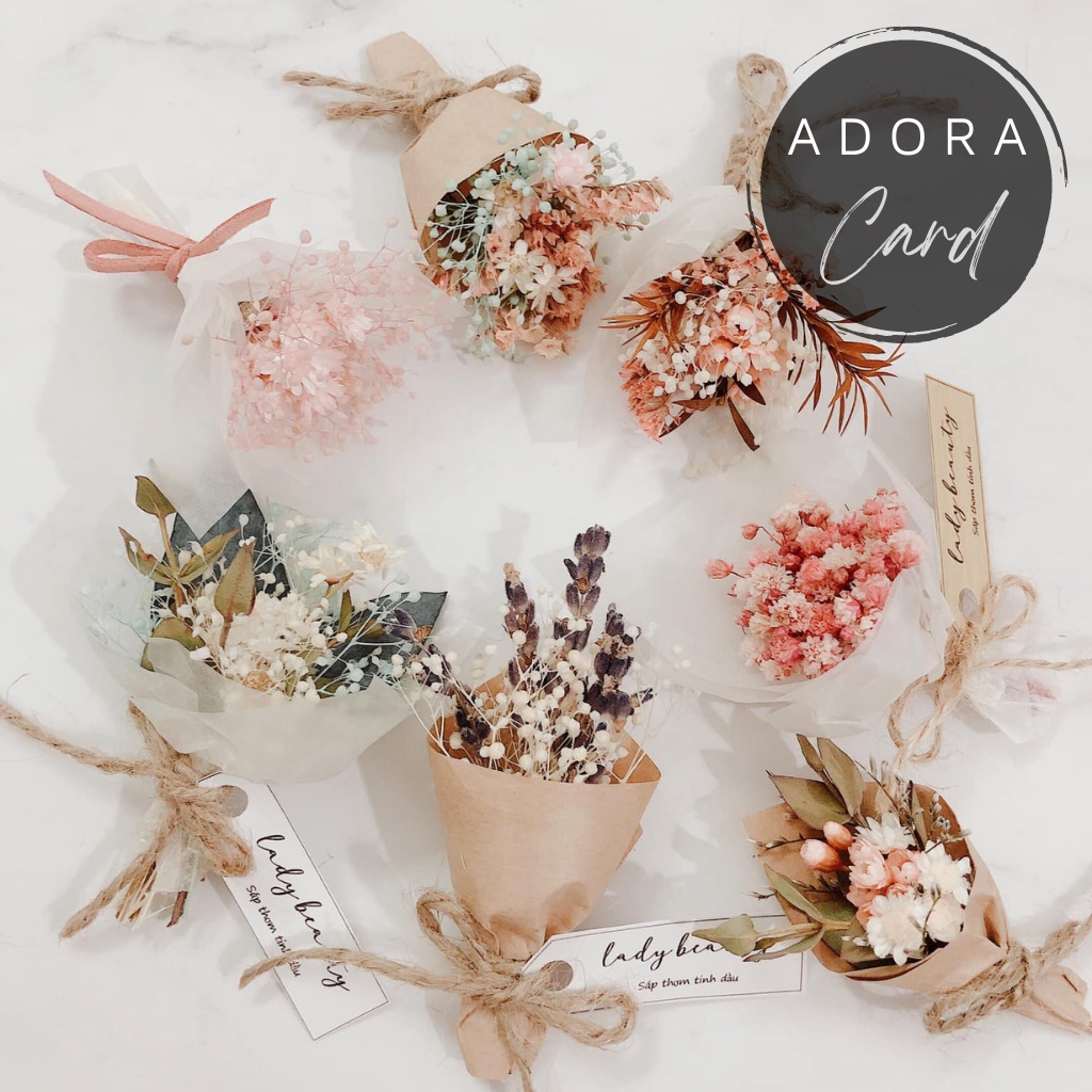 Thiệp hoa khô hand-made ADORA | vintage gift card