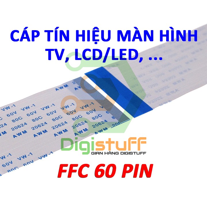 Cáp dẹt 60 chân thay cáp nối bo t-con ( tcon ), cáp tín hiệu màn hình TV Ti vi LCD/LED, và các thiết bị khác