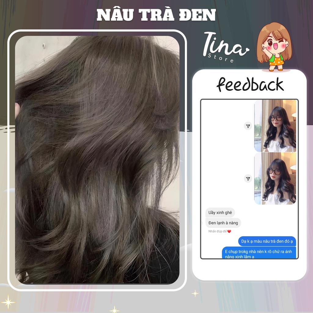 Thuốc Nhuộm Tóc Koolpro Màu NÂU TRÀ ĐEN Không Tẩy Tuýp 100g