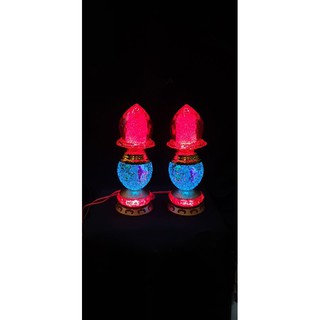 BỘ 2 CÁI ĐÈN THỜ LED ĐỔI MÀU