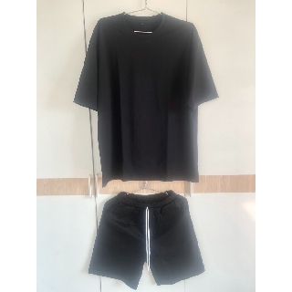 ComBo Áo thun Oversize và quần Short Kaki All Black
