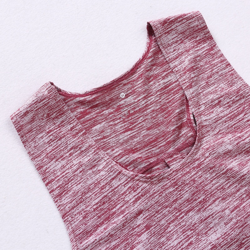 Áo Tank Top Thể Thao Cổ Chữ U Màu Trơn Nhanh Khô Quyến Rũ Cho Nữ