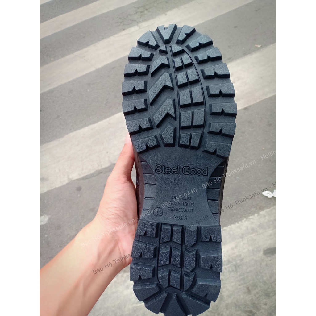 Giày bảo hộ lao động Steel Good da bò thật, chống đinh, chống va đập, kháng dầu - Thinksafe