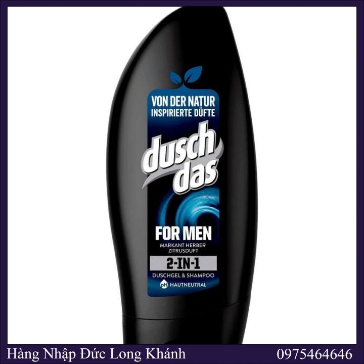 Sữa Tắm Dầu Gội Đầu 2 Trong 1 DUSCHDAS FOR MEN (Germany)
