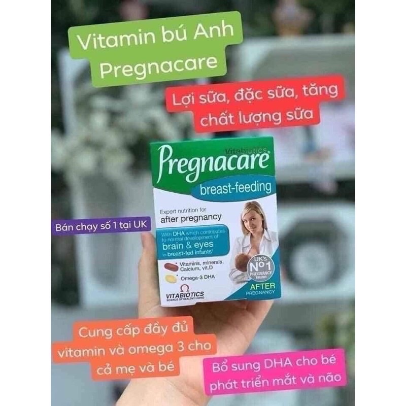 ( CAM KẾT CHÍNH HÃNG ) Vitamin bú anh pregnacare hộp 84v