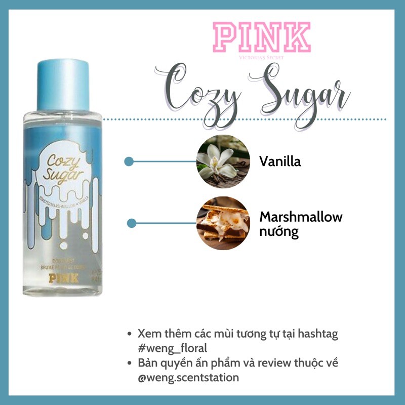 Xịt thơm toàn thân Victoria’s Secret dòng Pink: Cozy Sugar