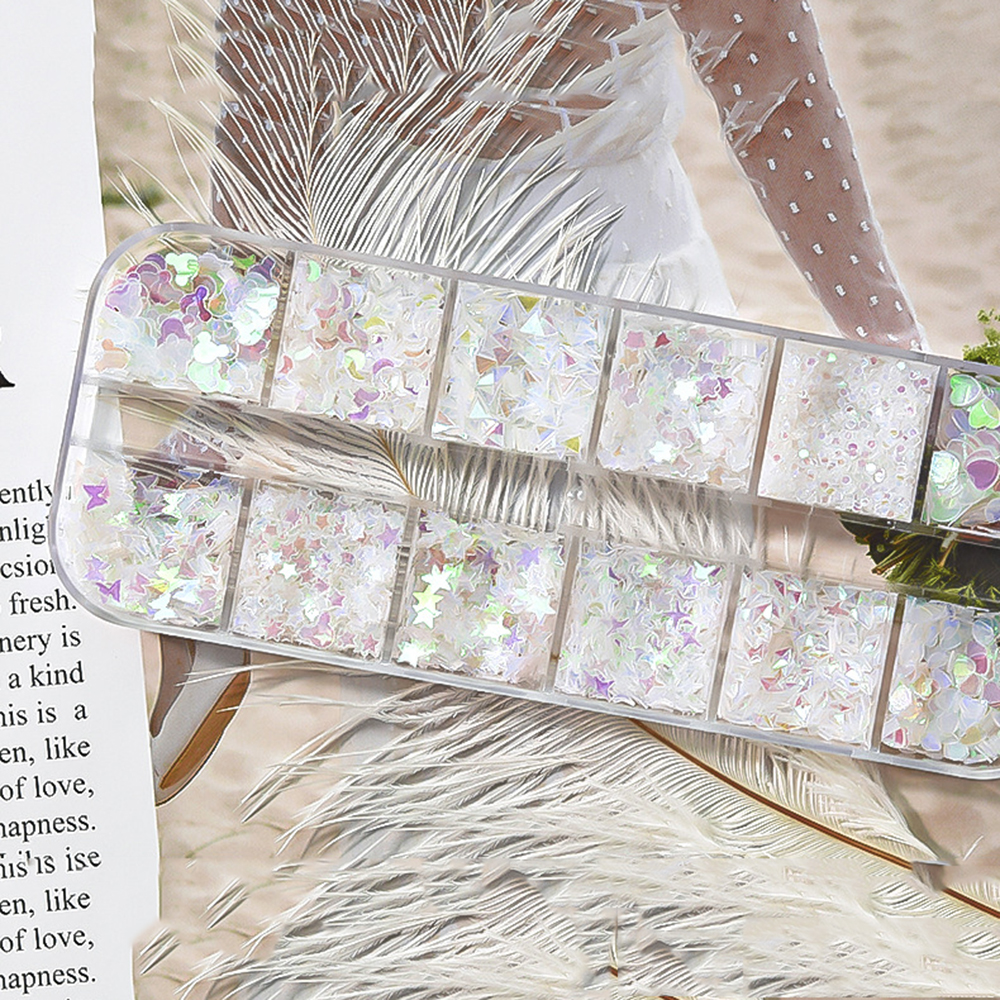 Hộp Phụ Kiện Sequin Trang Trí Móng Tay 3d Tiện Dụng