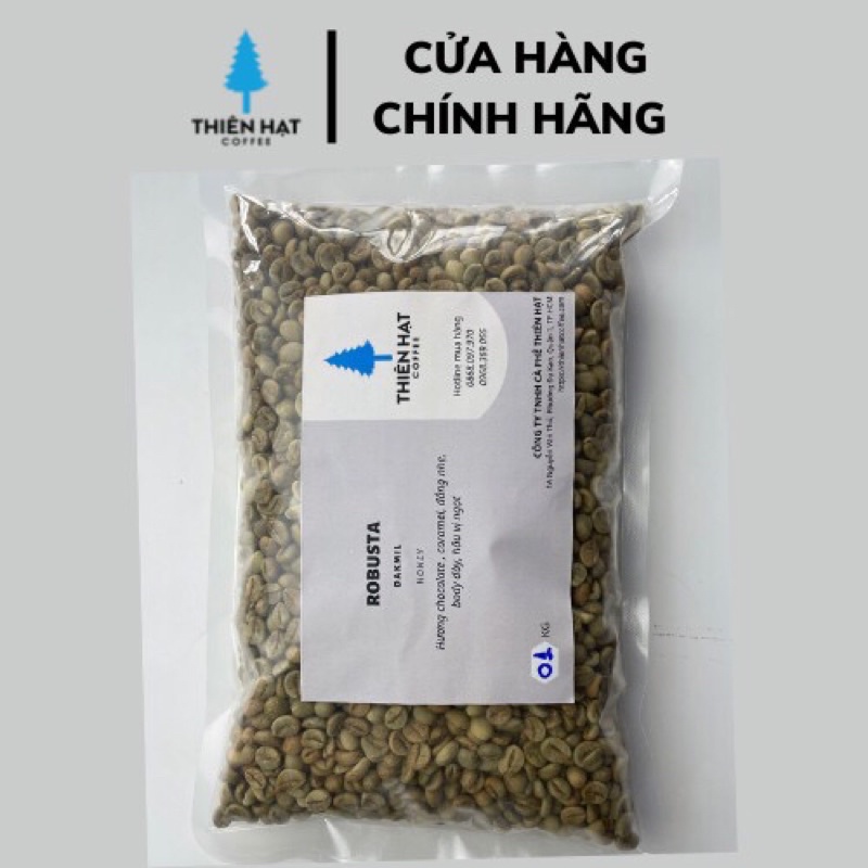 Cà phê nhân xanh Robusta Dakmil chế biến Honey-1kg