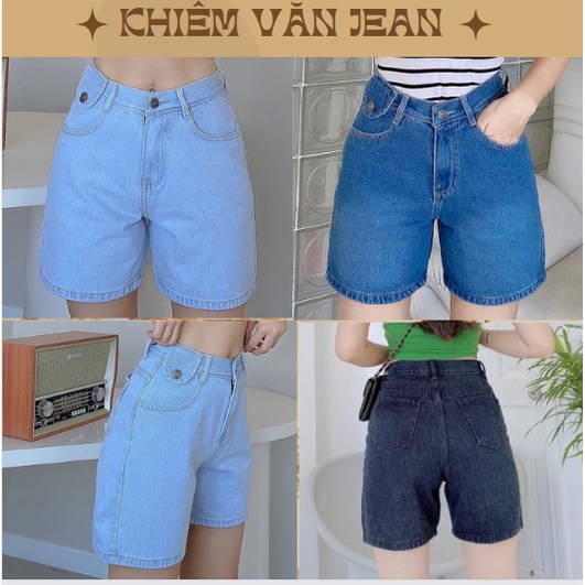 Quần short jean nữ,quần đùi nữ có nắp túi bigsize