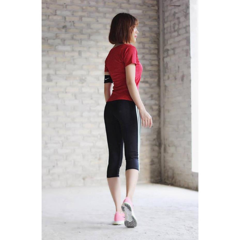 Những mẫu đồ tập aerobic, gym nữ quần lửng áo kín bụng đẹp bán chạy nhất