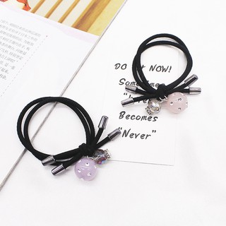 Dây cột tóc, buộc tóc đính đá và đá tròn quý phái (BT 67)