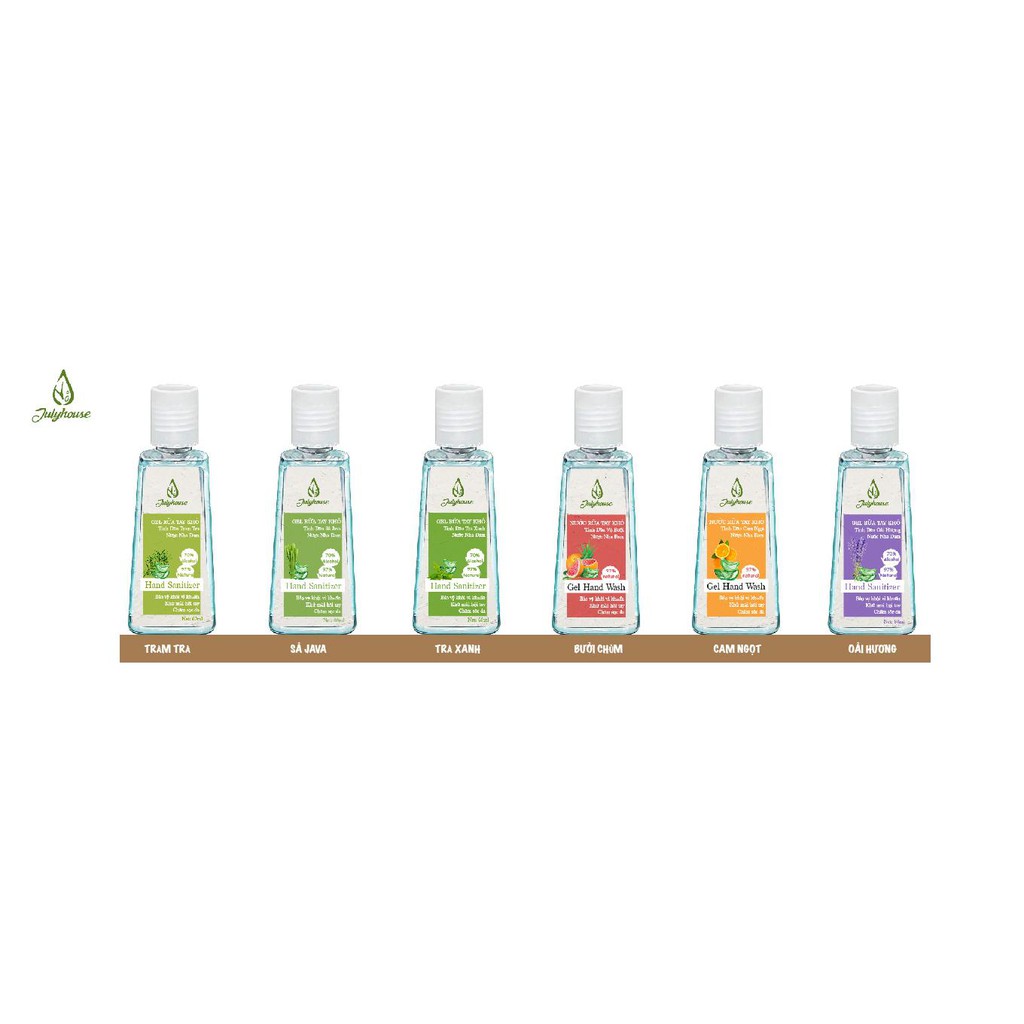 Gel rửa tay khô tinh dầu Cam và Nha Đam 60ml JULYHOUSE | BigBuy360 - bigbuy360.vn