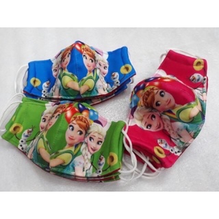 khẩu trang vải cotton 4 lớp- siêu nhân nhện, elsa cho các bé yêu