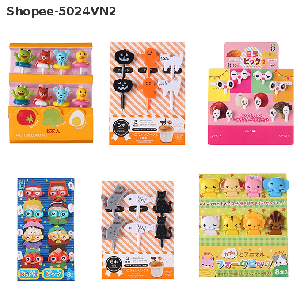 [Mới &amp; Halloween &amp; halloween] Nĩa Ăn Trái Cây Mini Dễ Thương Cho Bé