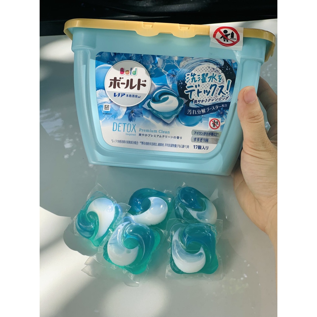 Hộp 11 viên, hộp 17 viên giặt xả Gel Ball 3d Nhật Bản