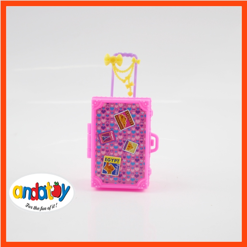 Phụ kiện búp bê mô hình vali cho búp bê barbie ANDATOY AD904