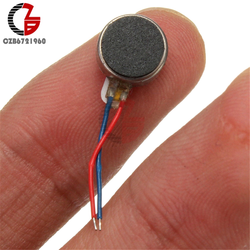 2PCS DC 3V 8*3.4mm Pager Phone Coin Flat Vibrating Vibration Micro Mini Motor