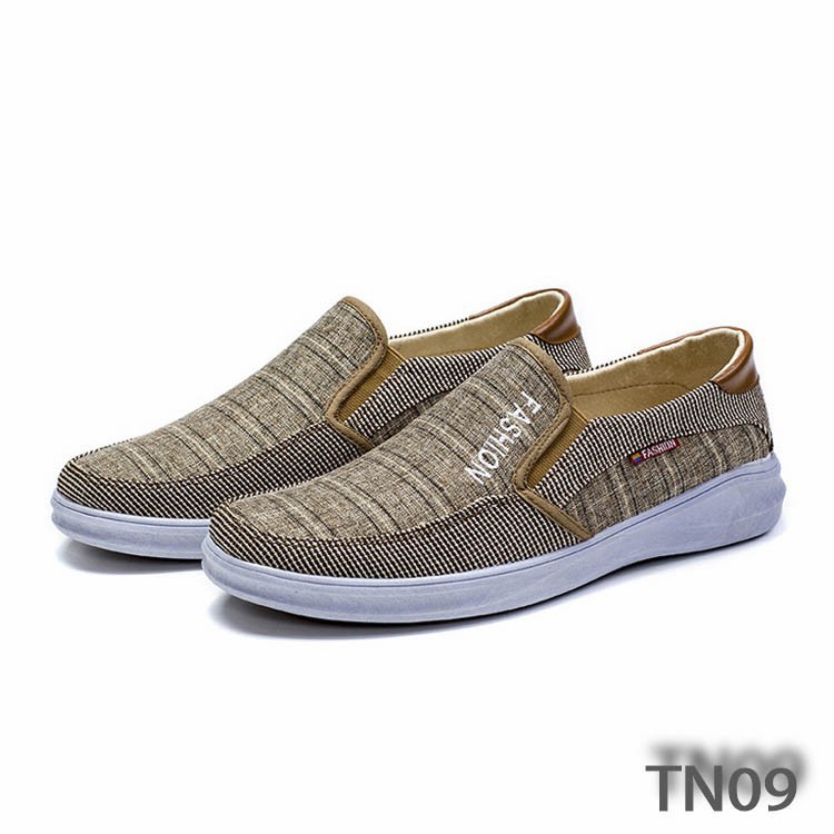 Giày Sneaker Thể Thao Đế Êm Chất Vải Jeans [ TN09- Nâu, TN10 Xám ]