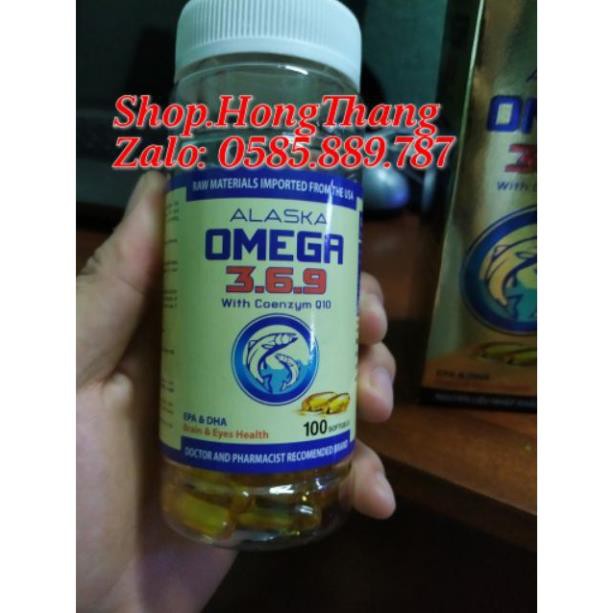 Dầu cá Alaska omega 369 Dùng cho người bị mắc bệnh tim mạch, cao huyết áp, xơ vữa động mạch 100 viên