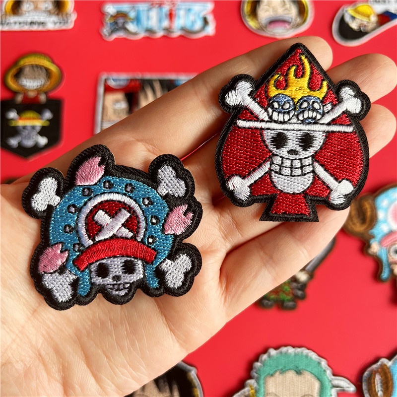 ♥ Miếng Dán Ủi Hình Nhân Vật Trong One Piece ♥ 1 Sticker Ủi Thêu Hình Anime