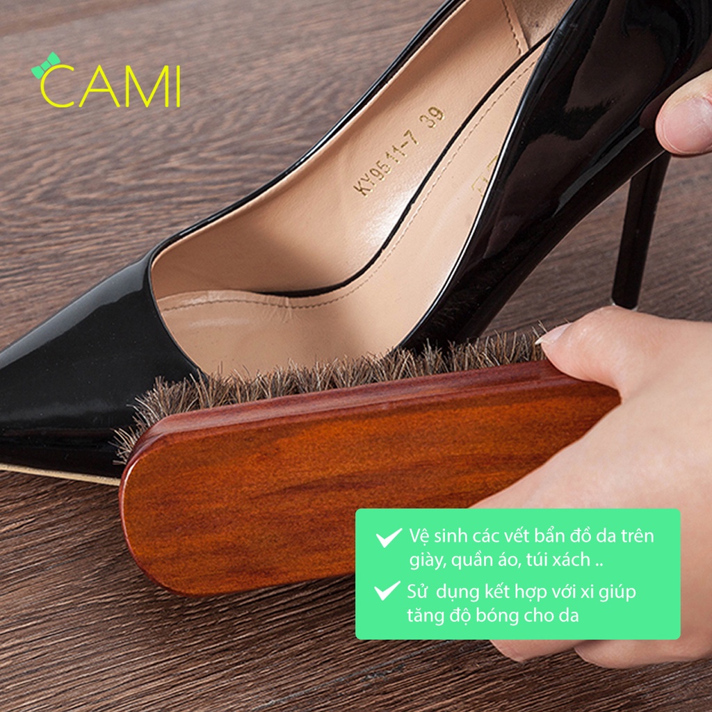 Dụng cụ đánh bóng giày lông ngựa tự nhiên - Cami - CMPK235