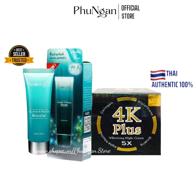 Kem 4k plus và serum vi tảo biển Thái Lan