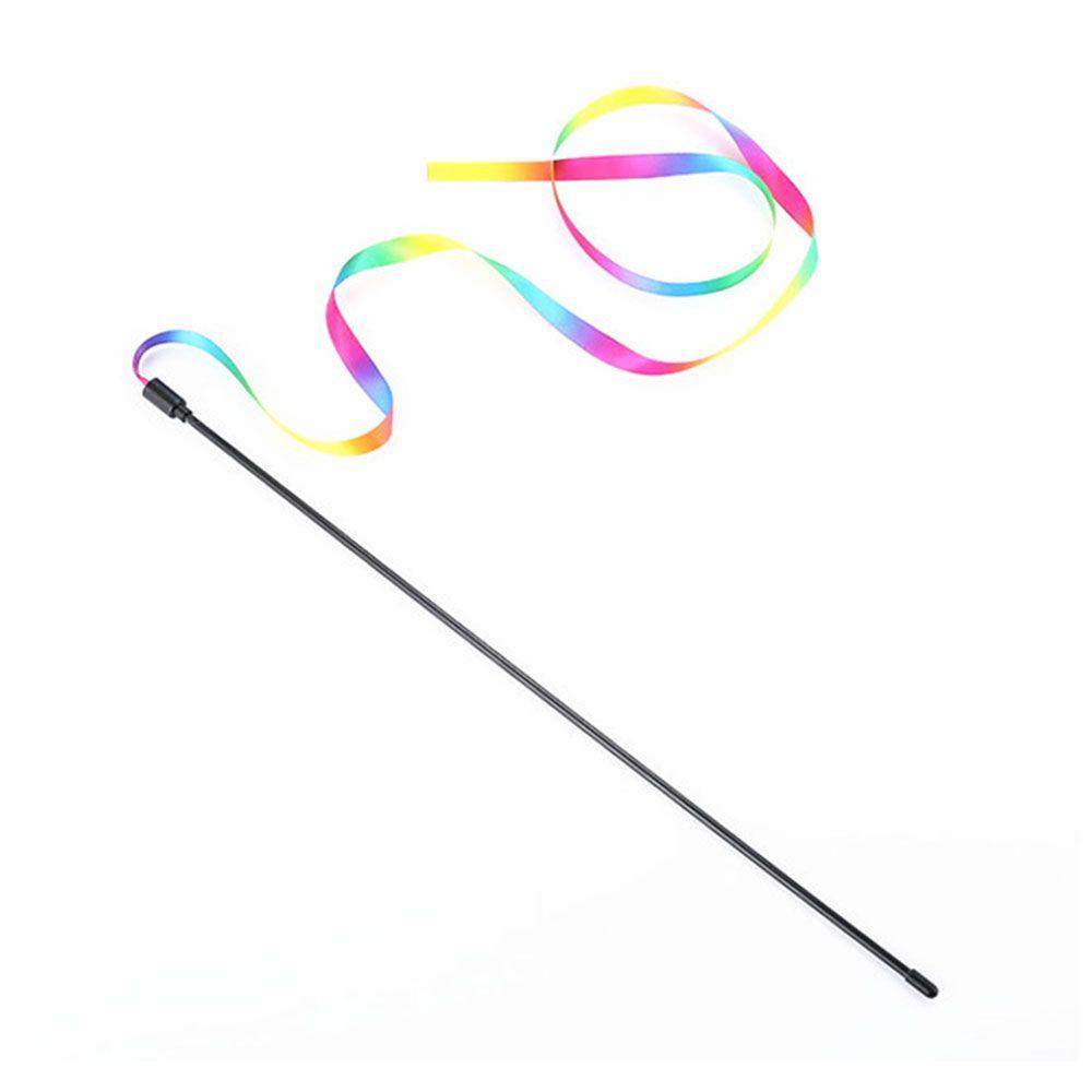 Dây Ruy Băng Hai Mặt Màu Cầu Vồng Đồ Chơi Cho Mèo